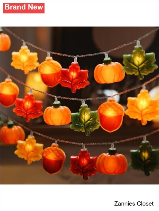 Other - 👻 LOLStar Fall Decor String Lights 9.8FT 20LED Thanksgiving Timer 8 Modes